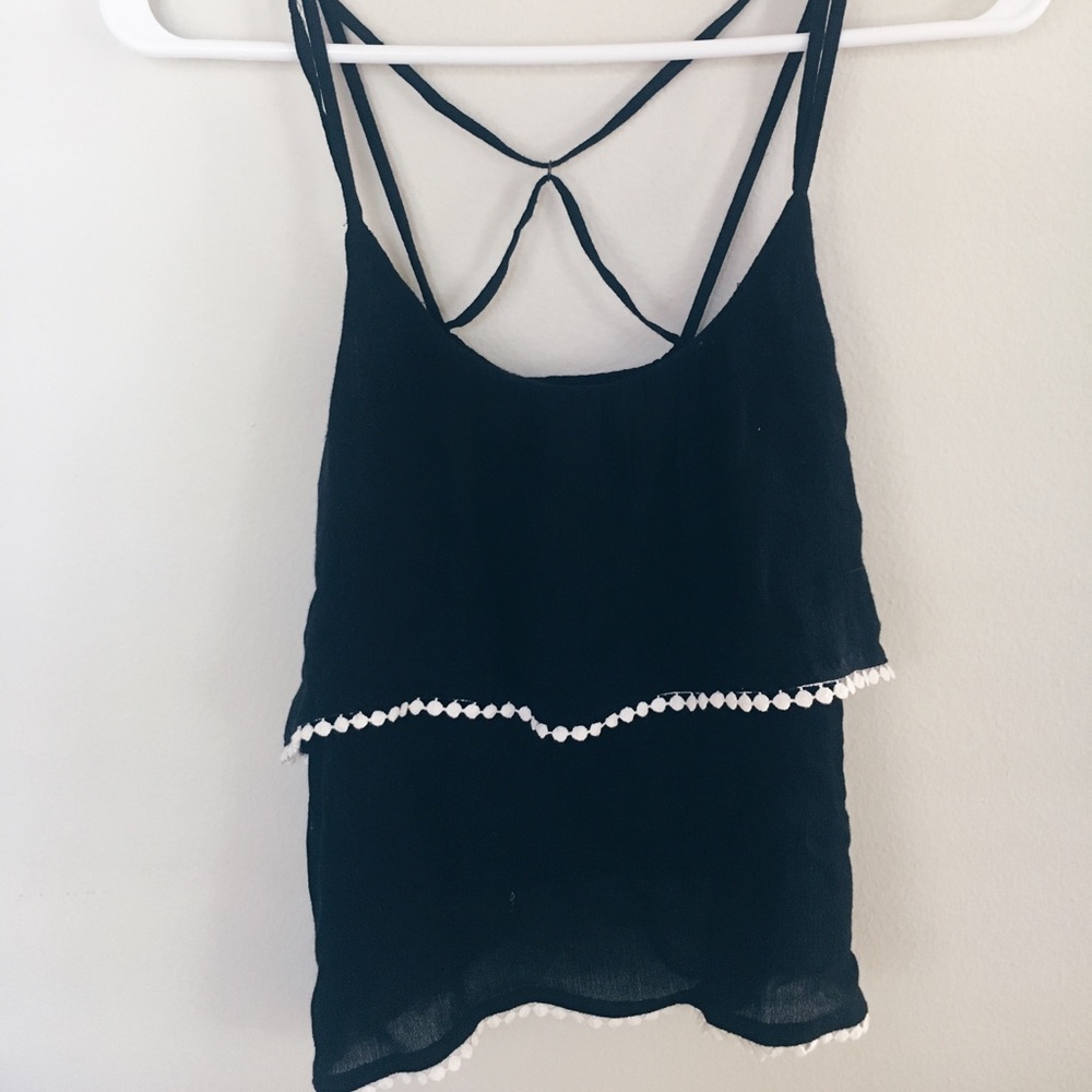 Forever 21 Boho Black Tank Top (Size S)
